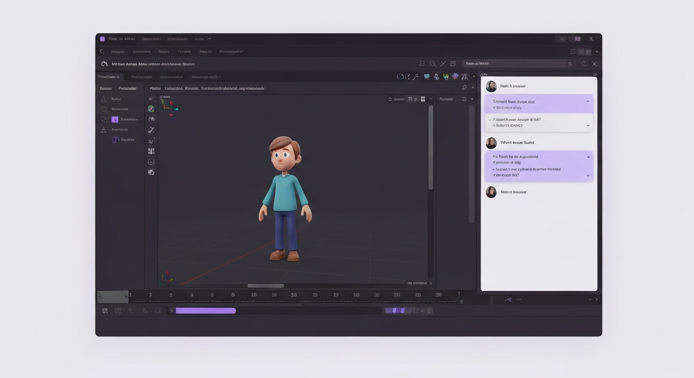 CG Spectrum online academy screen mockup showing 3D animation lesson.
